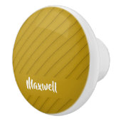 Brauner diagonaler Kunststoff-texturierter individ Keramikknauf (Rechts)