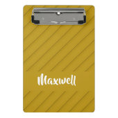 Brauner diagonaler Kunststoff-texturierter individ Mini Klemmbrett (Vorderseite)