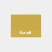 Brauner diagonaler Kunststoff-texturierter individ Post-it Klebezettel (Vorderseite)