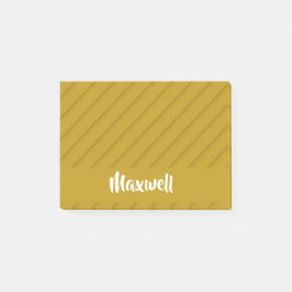 Brauner diagonaler Kunststoff-texturierter individ Post-it Klebezettel