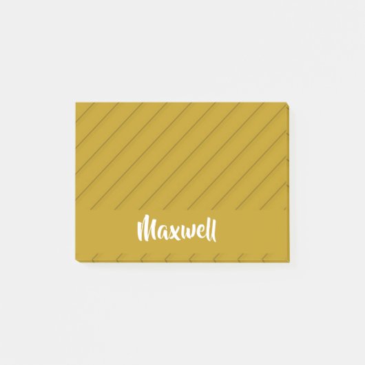 Brauner diagonaler Kunststoff-texturierter individ Post-it Klebezettel (Vorderseite)