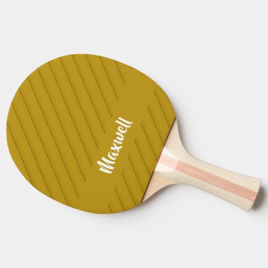 Brauner diagonaler Kunststoff-texturierter individ Tischtennis Schläger (Seitenansicht)