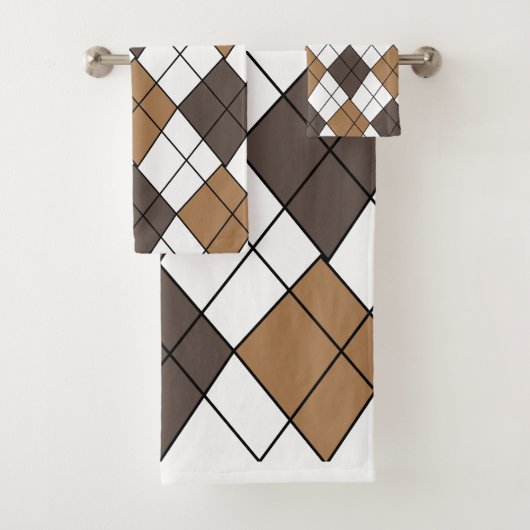 Brauner Diamant Argyle Badhandtuch Set (Insitu)