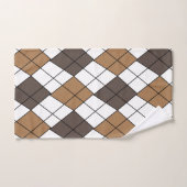 Brauner Diamant Argyle Badhandtuch Set (Handtuch)