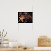 Brauner Drache Fantasy Art Poster (Küche)