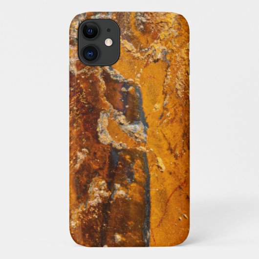 Brauner Edelstein Stein Textur iPhone 11 Hülle (Rückseite)