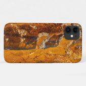 Brauner Edelstein Stein Textur iPhone 11 Hülle (Rückseite (Horizontal))