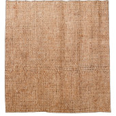 Brauner Einbruch auf weißem Blatt. Abstrakter Back Duschvorhang (Vorderseite)