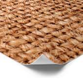 Brauner Einbruch auf weißem Blatt. Abstrakter Back Poster (Ecke)