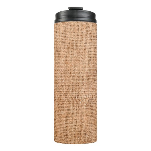 Brauner Einbruch auf weißem Blatt. Abstrakter Back Thermosbecher (Vorderseite)