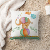 Brauner Elefant Aquarellzirkus Kinderpilz Kissen (Decke)