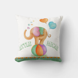 Brauner Elefant Aquarellzirkus Kinderpilz Kissen