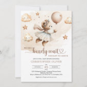 Brauner Elfenbärenjunge Einladung (Vorderseite)