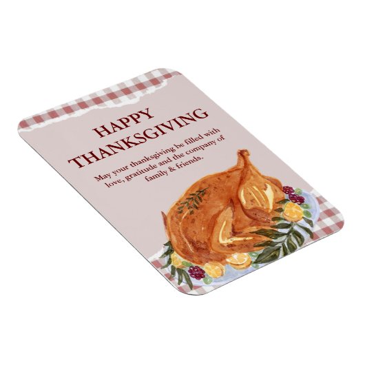 Brauner Erntedank Magnet (Rechte Seite)