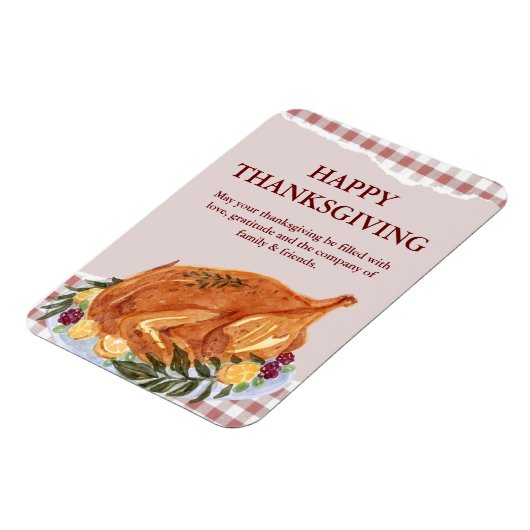 Brauner Erntedank Magnet (Linke Seite)