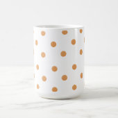 Brauner Farbstreifen-Polka-Punkt Kaffeetasse (Mittel)