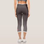 Brauner Farbverlauf mit US-Flagge Capri Leggings (Rückseite)