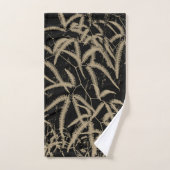 Brauner Farn mit schwarzem Hinterkopf Badhandtuch Set (Handtuch)