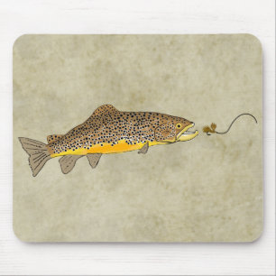 Brauner Fisch Mousepad