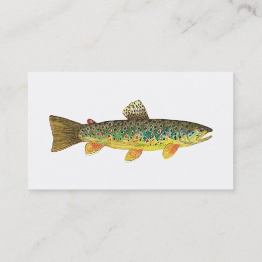 Brauner Fisch Visitenkarte (Rückseite)