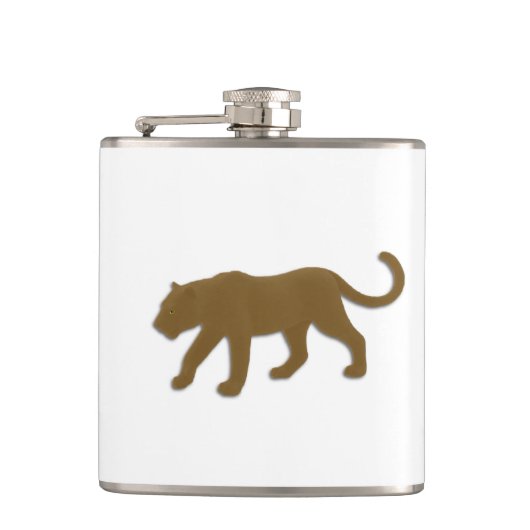Brauner Florida-Panther Flachmann (Vorderseite)
