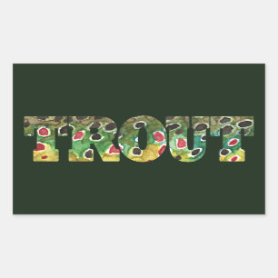 Brauner Forellendesign Rechteckiger Aufkleber