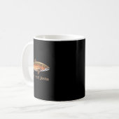 Brauner Forellenfisch Fischfang Spaß Joke Kaffeetasse (Vorderseite Links)