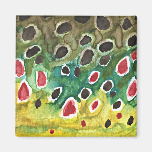 Brauner Forellenfisch Magnet (Vorne)