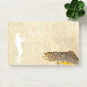 Brauner Forellenfisch Post-it Klebezettel (Büro)