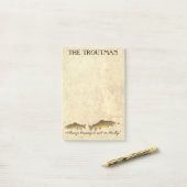 Brauner Forellenfisch Post-it Klebezettel (Auf Schreibtisch)