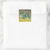 Brauner Forellenfisch Quadratischer Aufkleber (Tasche)