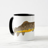 Brauner Forellenfisch Tasse (Vorderseite Links)