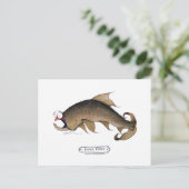 Brauner Forellenfisch, tony fernandes Postkarte (Stehend Vorderseite)