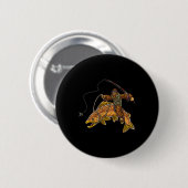 Brauner Forellenfluss Fischerei Bigfoot Jagd Fisch Button (Vorne & Hinten)