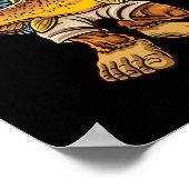 Brauner Forellenfluss Fischerei Bigfoot Jagd Fisch Poster (Ecke)