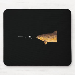 Brauner Forellenhahn Fischer Angler Men Wome Mousepad