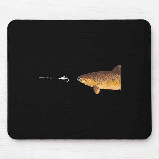Brauner Forellenhahn Fischer Angler Men Wome Mousepad (Vorne)