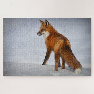 Brauner Fuchs auf Schnee Puzzle