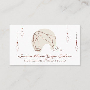 Brauner Geheimnis-Geometrie-Pose-Yoga-Pilates-Trai Visitenkarte