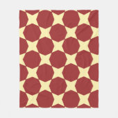Brauner Gelber Kreislauf Hexagon Art-Deko Retro Mu Fleecedecke (Vorderseite)