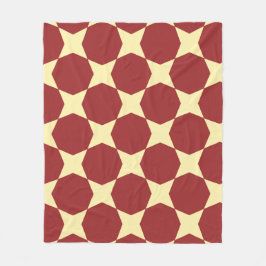 Brauner Gelber Kreislauf Hexagon Art-Deko Retro Mu Fleecedecke