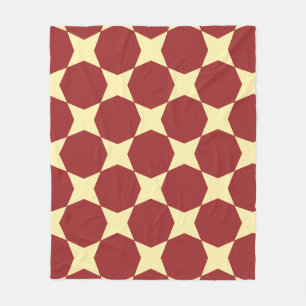 Brauner Gelber Kreislauf Hexagon Art-Deko Retro Mu Fleecedecke