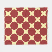 Brauner Gelber Kreislauf Hexagon Art-Deko Retro Mu Fleecedecke (Vorderseite (Horizontal))