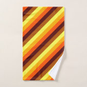 Brauner Gelber Streifen Bath Handtuch Set (Handtuch)