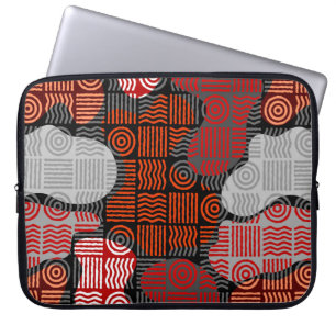 Brauner geometrischer Hintergrund des Stammes in B Laptopschutzhülle