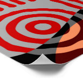 Brauner geometrischer Hintergrund des Stammes in B Poster (Ecke)