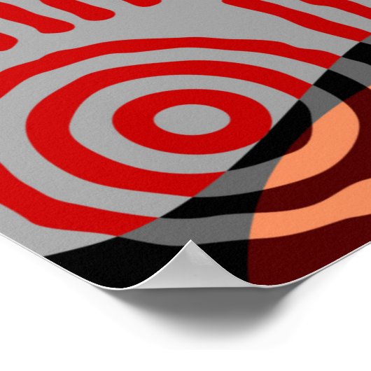 Brauner geometrischer Hintergrund des Stammes in B Poster (Ecke)