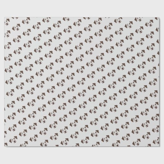 Brauner Gepunkteter Dalmatiner Geschenkpapier (Flach)