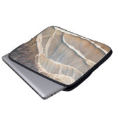 Brauner Gestein Laptopschutzhülle (Vorne Knopf)