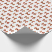 Brauner Gingham-Bogen Geschenkpapier (Ecke)